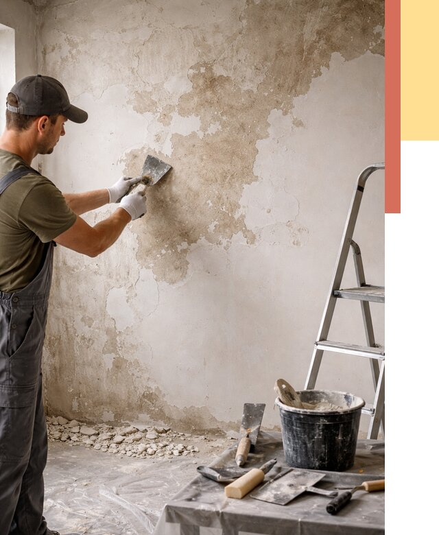 Снятие старой шпаклевки в Черногорске от 1888 руб. — быстро и недорого | ОТДЕЛОЧНИК-Чрн