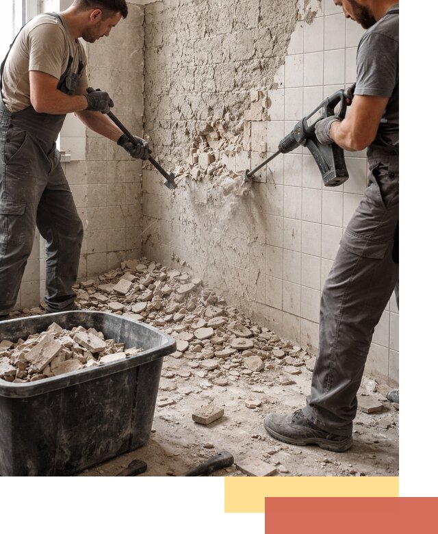 Демонтаж плитки со стен в Черногорске быстро и аккуратно