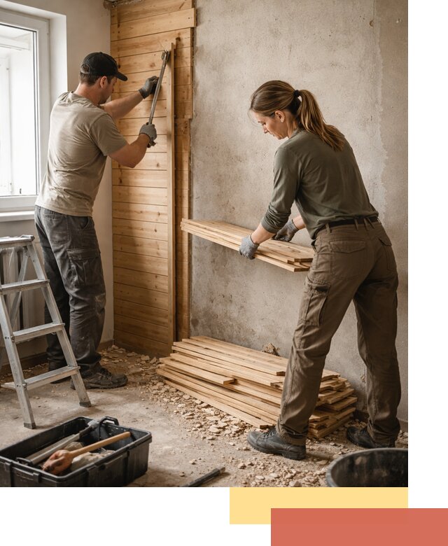 Демонтаж вагонки со стен в Черногорске — профессиональный демонтаж