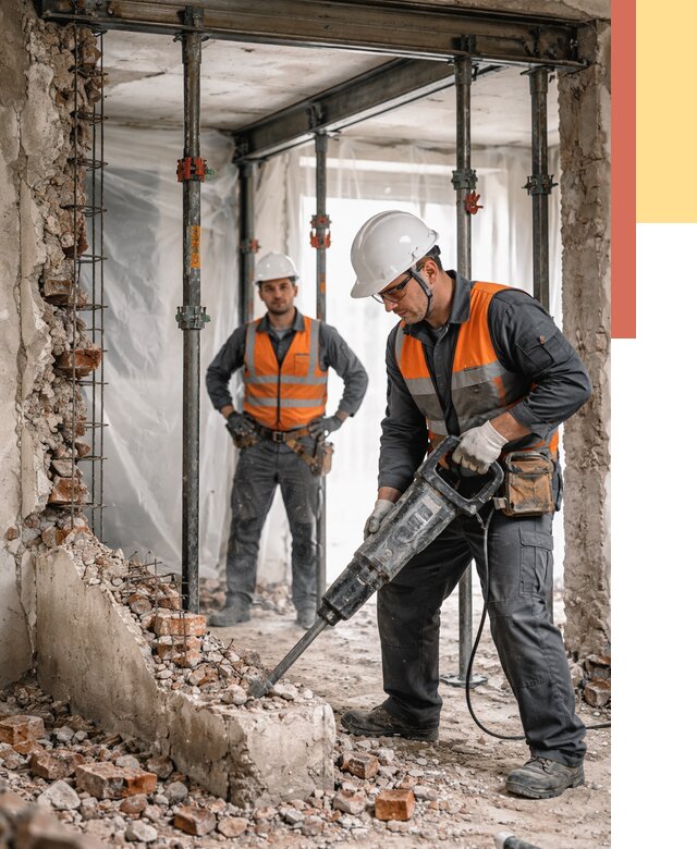 Снос несущих стен в Черногорске от 10462 руб. — демонтаж несущей стены под ключ | ОТДЕЛОЧНИК-Чрн