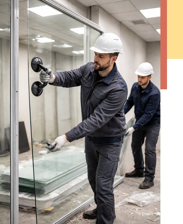 Демонтаж стеклянных перегородок в Черногорске от 3266 руб. — быстро и недорого | ОТДЕЛОЧНИК-Чрн