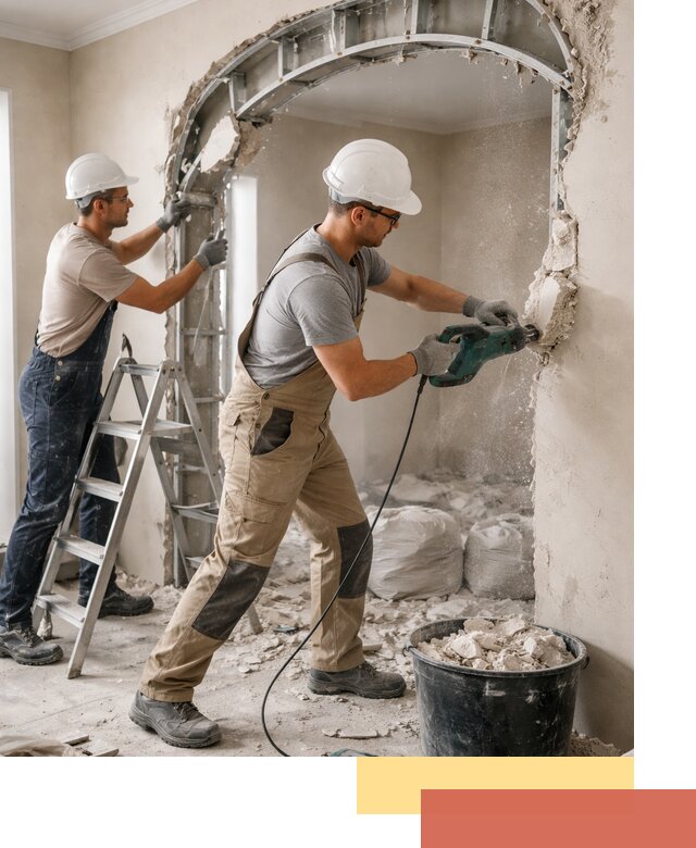 Демонтаж гипсокартонной арки в Черногорске быстро и аккуратно