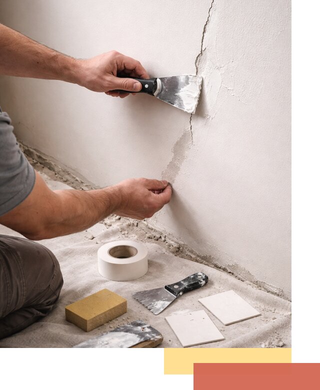 Заделка трещин и сколов в стенах и потолках в Черногорске