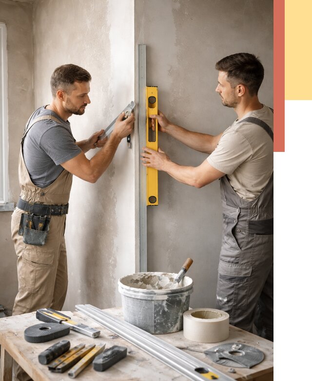 Выведение углов стен в Черногорске от 1888 руб. быстро и недорого | ОТДЕЛОЧНИК-Чрн