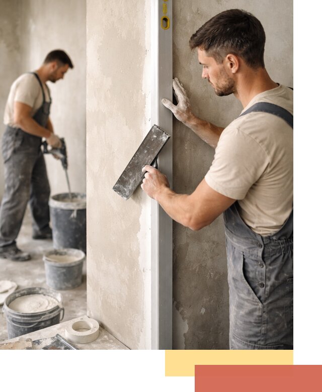 Выведение углов стен в Черногорске: монтаж и оштукатуривание