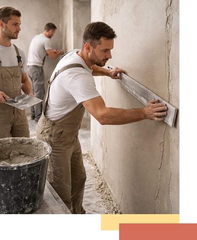 Штукатурка стен без маяков в Черногорске быстро и качественно