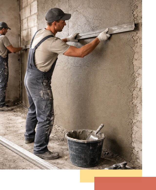 Штукатурка стен цементно-песчаная в Черногорске профессионально