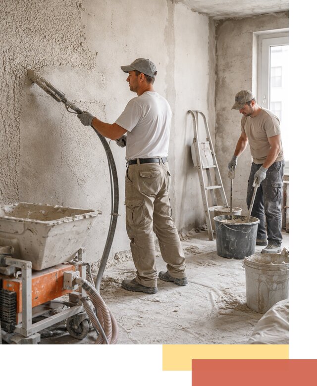 Машинная штукатурка стен в Черногорске — быстро и качественно