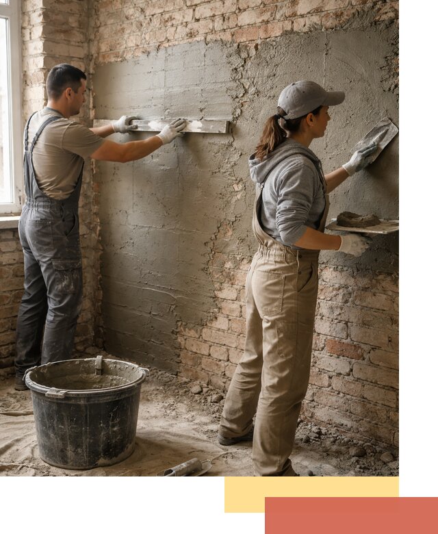 Штукатурка кирпичных стен в Черногорске — качественно и надежно