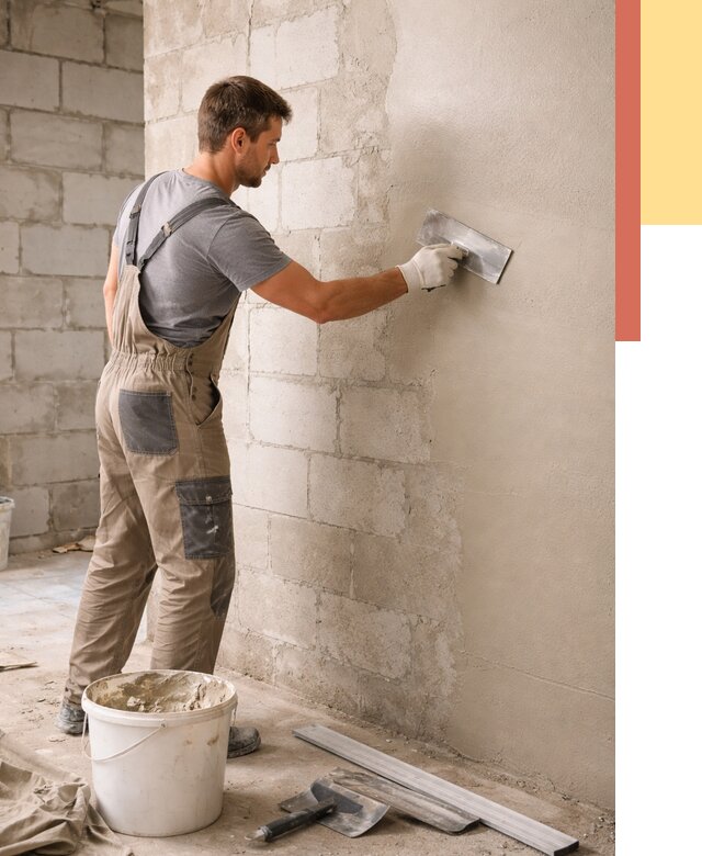 Штукатурка стен из газобетона в Черногорске от 2143 руб./м2 — быстро и недорого | ОТДЕЛОЧНИК-Чрн