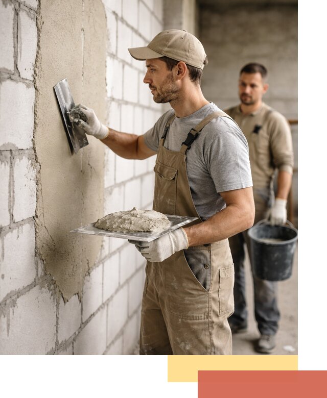 Штукатурка стен из газобетона в Черногорске под ключ