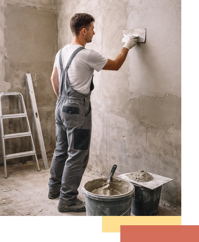 Штукатурка стен в ванной под ключ в Черногорске