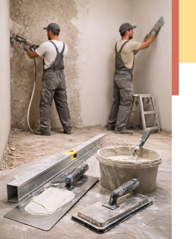 Штукатурка стен под обои в Черногорске от 4593 руб./м2 — выравнивание под обои | ОТДЕЛОЧНИК-Чрн