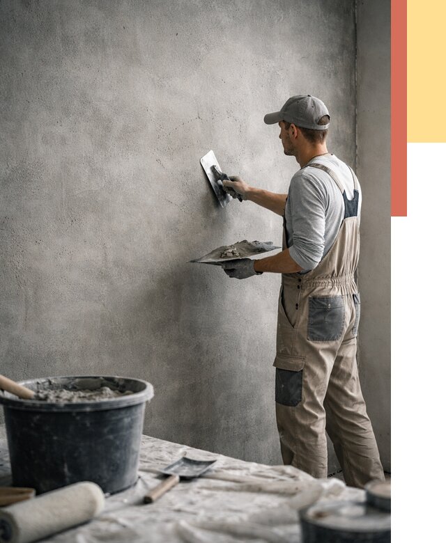 Декоративная штукатурка под бетон в Черногорске от 2552 руб./м² — нанесение под ключ | ОТДЕЛОЧНИК-Чрн