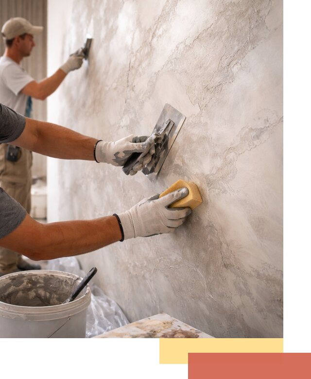 Декоративная штукатурка под мрамор в Черногорске для стен и потолков