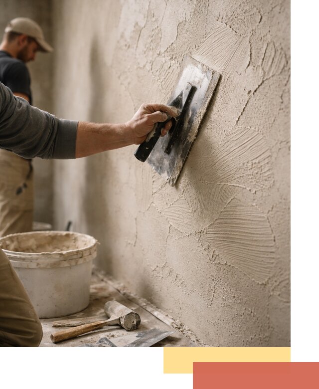 Фактурная штукатурка стен в Черногорске — монтаж, отделка, реставрация