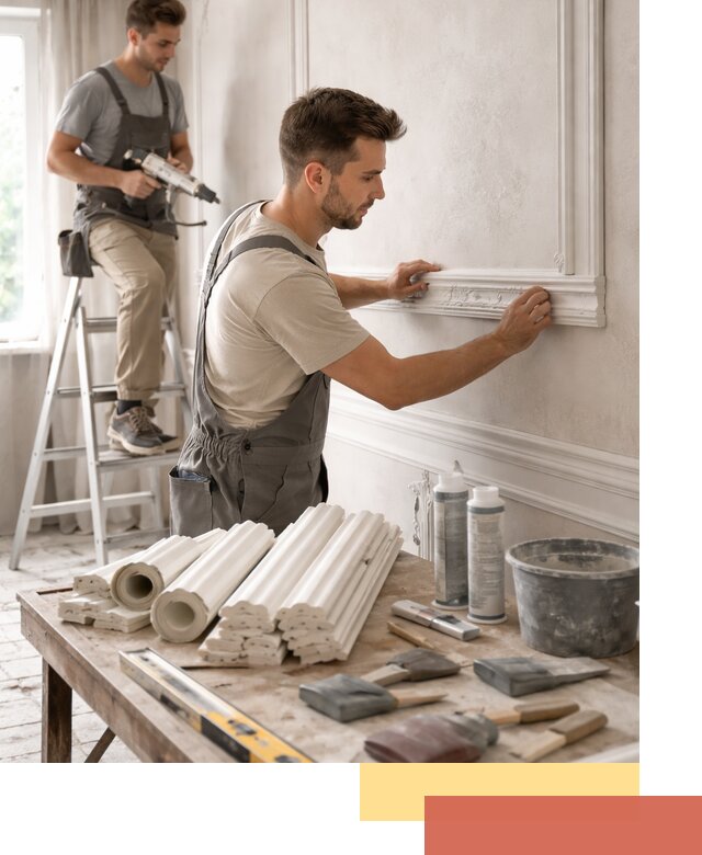 Монтаж лепнины на стены в Черногорске профессионально и качественно