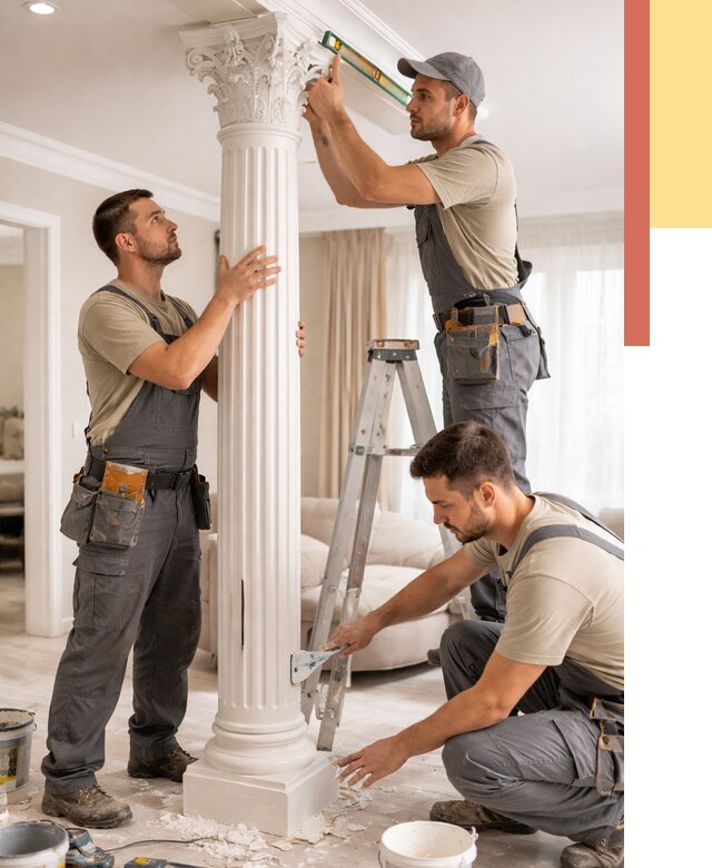 Установка декоративных колонн в Черногорске от 12248 руб. под ключ | ОТДЕЛОЧНИК-Чрн