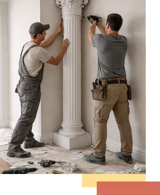 Установка декоративных колонн в Черногорске под ключ