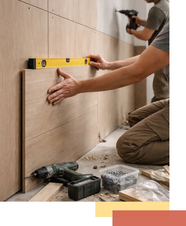 Профессиональный монтаж МДФ панелей на стены в Черногорске