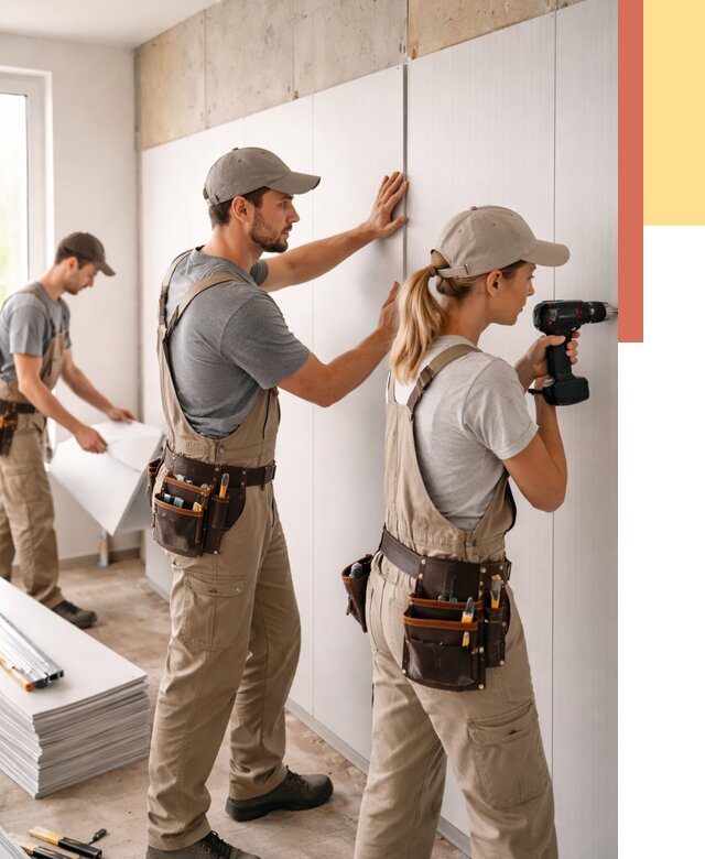 Монтаж ПВХ панелей на стены в Черногорске от 459 руб/м2 — быстро и недорого | ОТДЕЛОЧНИК-Чрн