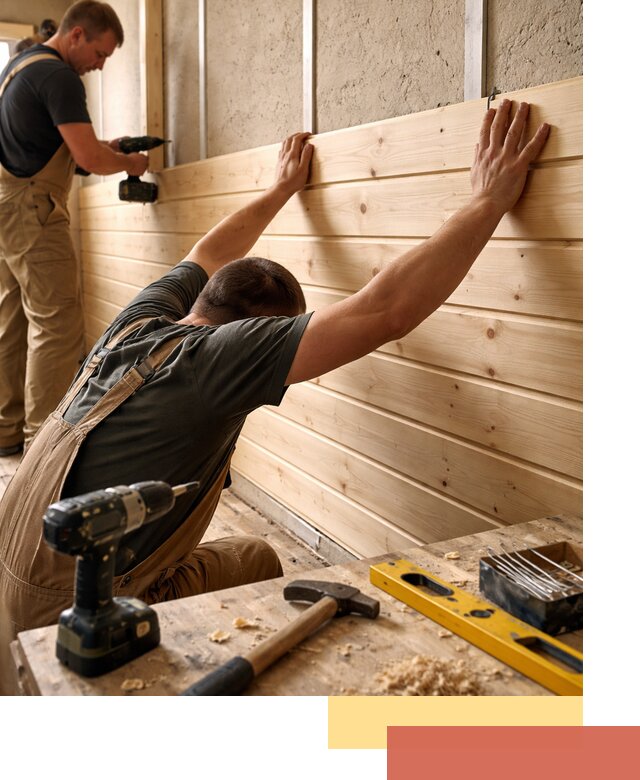 Монтаж деревянной вагонки на стены в Черногорске быстро и качественно