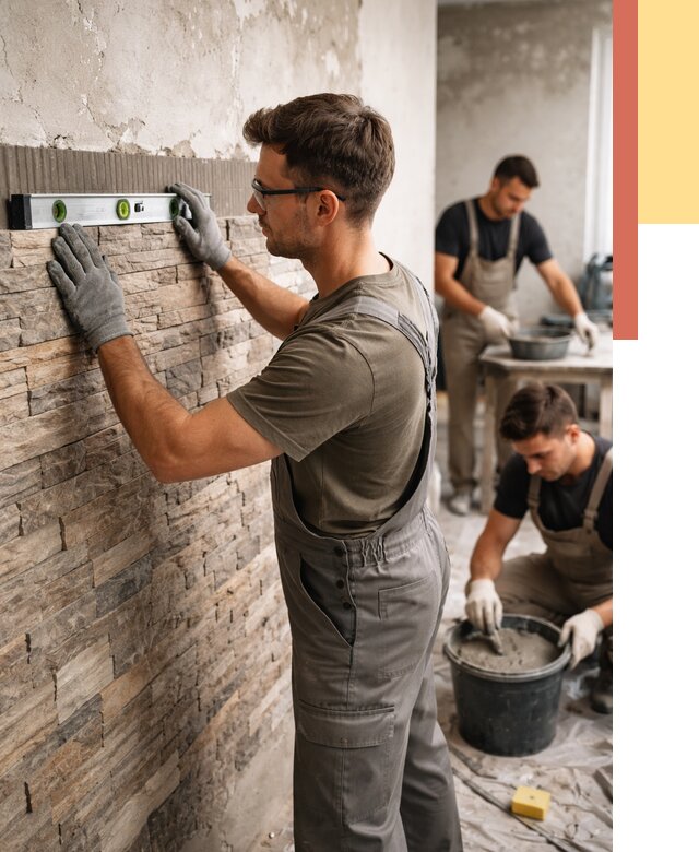 Монтаж искусственного камня в Черногорске от 4593 руб. под ключ | ОТДЕЛОЧНИК-Чрн