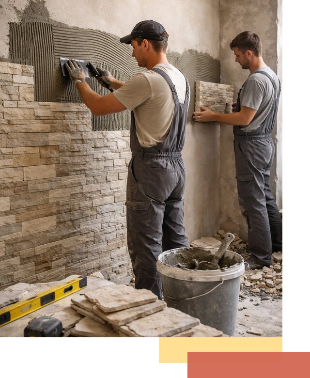 Монтаж искусственного камня в Черногорске — облицовка стен и фасадов