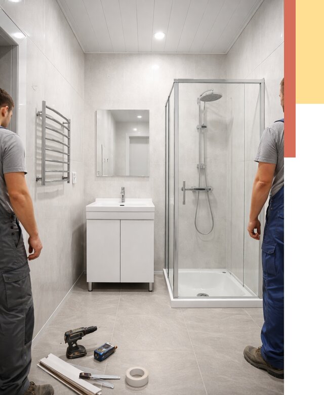 Отделка ванной комнаты панелями ПВХ в Черногорске от 4593 руб. за м2 | ОТДЕЛОЧНИК-Чрн