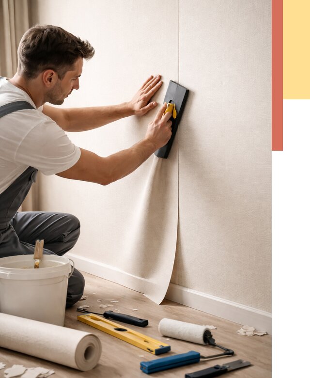 Поклейка виниловых обоев в Черногорске от 4593 руб. | Быстро и недорого — ОТДЕЛОЧНИК-Чрн