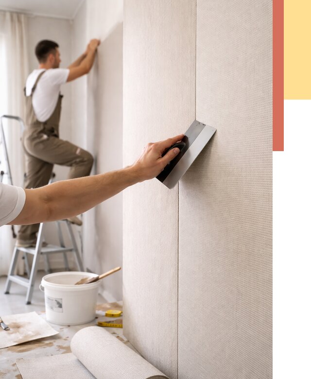 Поклейка текстильных обоев в Черногорске от 4593 руб. под ключ | ОТДЕЛОЧНИК-Чрн