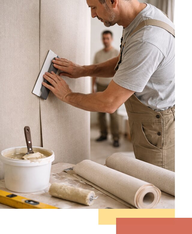 Поклейка текстильных обоев в Черногорске профессионально и аккуратно