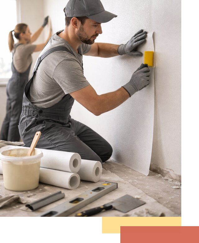 Поклейка стеклообоев профессионально в Черногорске