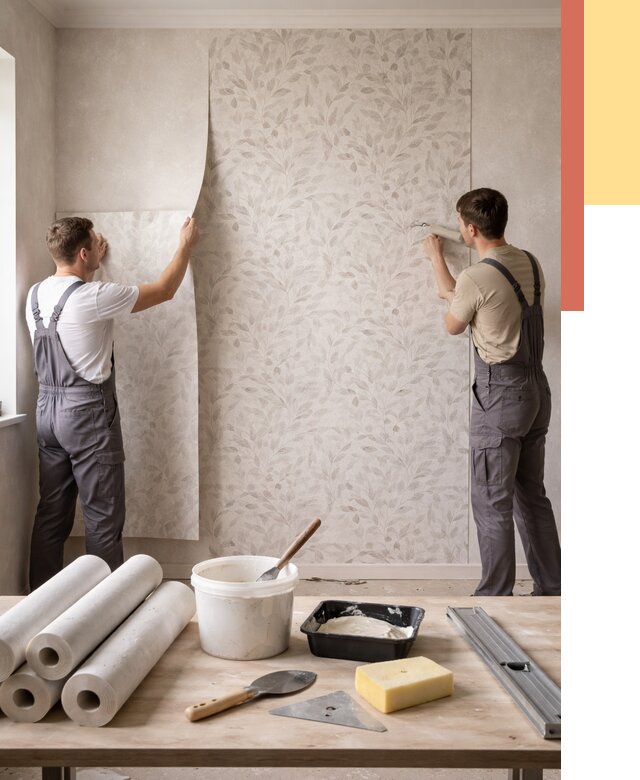 Поклейка обоев с подбором рисунка в Черногорске от 3572 руб. | ОТДЕЛОЧНИК-Чрн - быстро и недорого