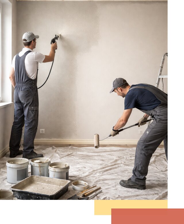 Покраска стен моющейся краской и защита поверхностей в Черногорске