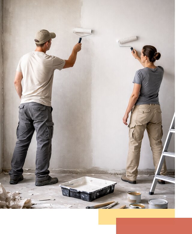 Окраска стен по стеклохолсту в Черногорске качественно и долговечно