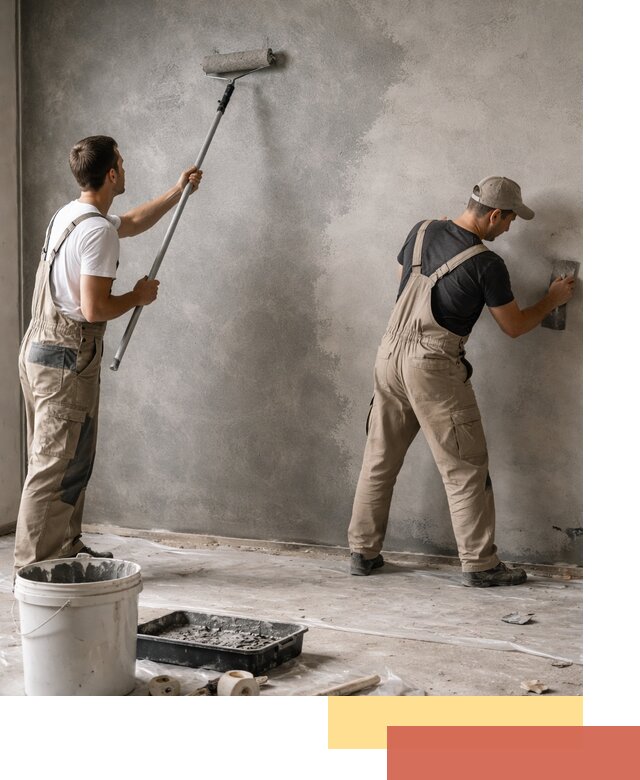 Покраска стен под бетон в Черногорске профессионально и недорого