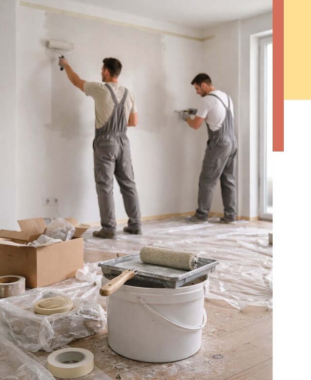 Покраска стен в квартире в Черногорске от 2552 руб/м2 — быстро и недорого | ОТДЕЛОЧНИК-Чрн