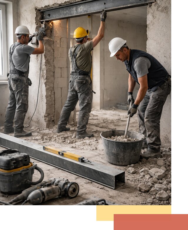 Создание проемов в стенах и несущих конструкциях в Черногорске