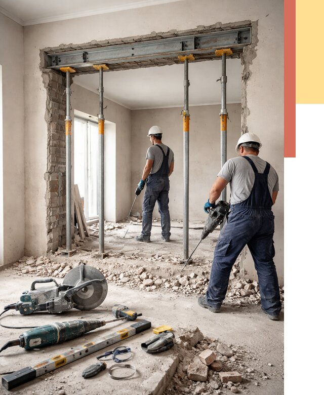 Прорезка проема в стене в Черногорске от 4593 руб. — быстро и недорого | ОТДЕЛОЧНИК-Чрн