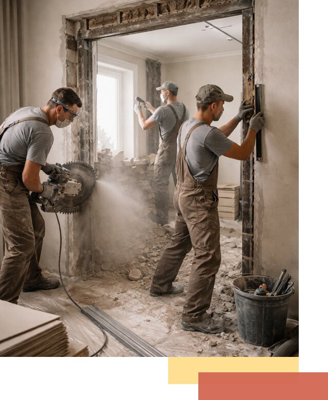 Расширение дверного проема под установку новой двери в Черногорске