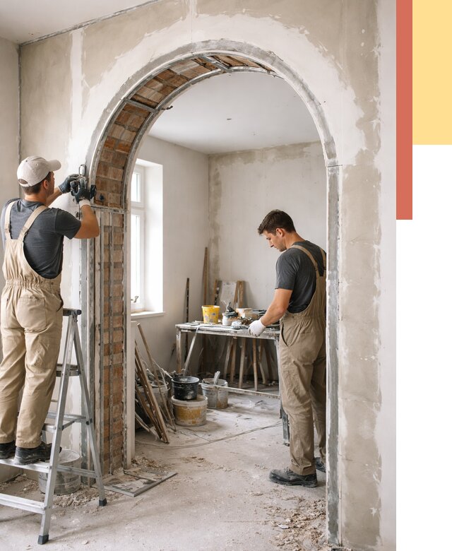 Устройство арочного проема в Черногорске от 9697 руб. под ключ — быстро и недорого | ОТДЕЛОЧНИК-Чрн