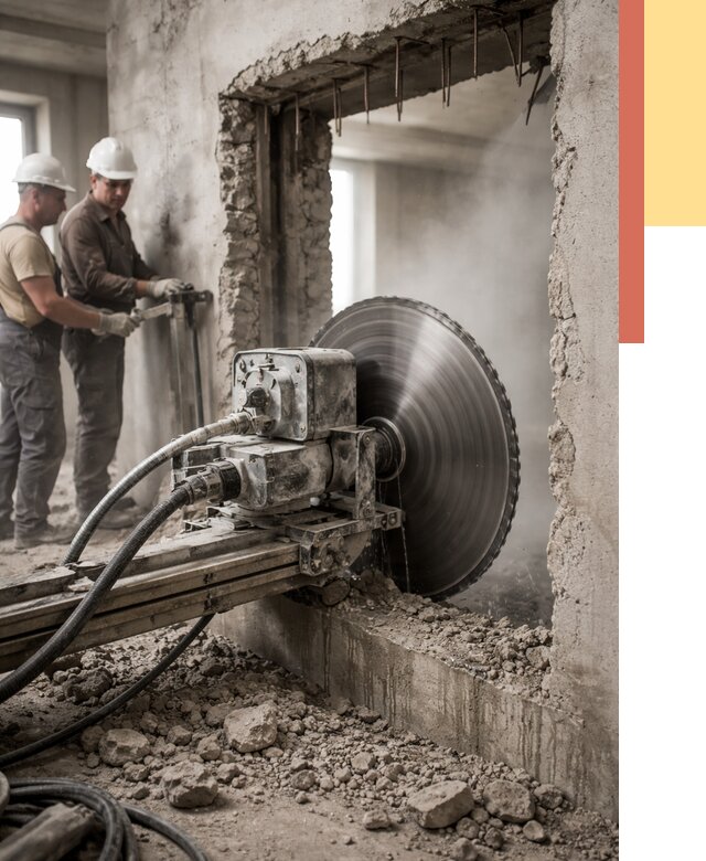 Алмазная резка проемов в Черногорске от 4593 руб. быстро и недорого | ОТДЕЛОЧНИК-Чрн