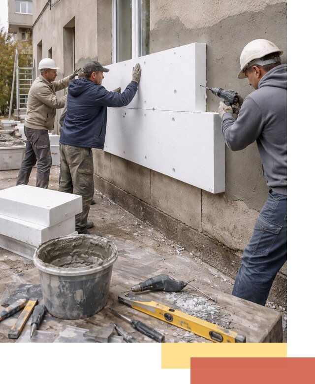 Утепление наружных стен пенопластом в Черногорске