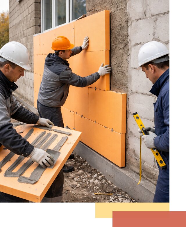 Утепление фасада пеноплексом под ключ в Черногорске