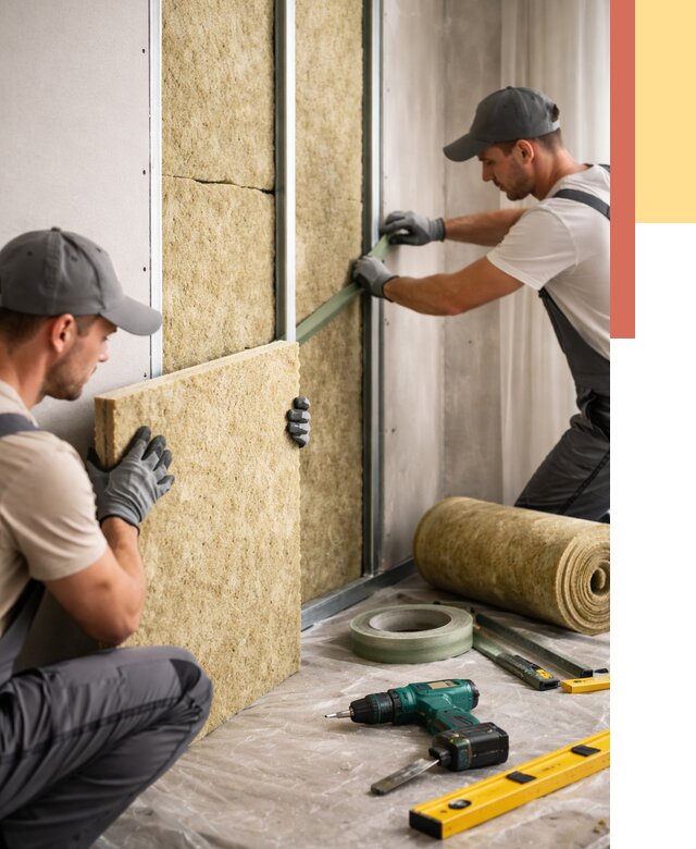 Шумоизоляция стен в Черногорске под ключ от 1888 руб. | ОТДЕЛОЧНИК-Чрн