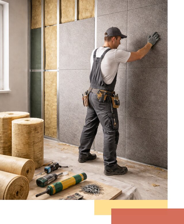 Профессиональная шумоизоляция стен в Черногорске для квартиры и офиса