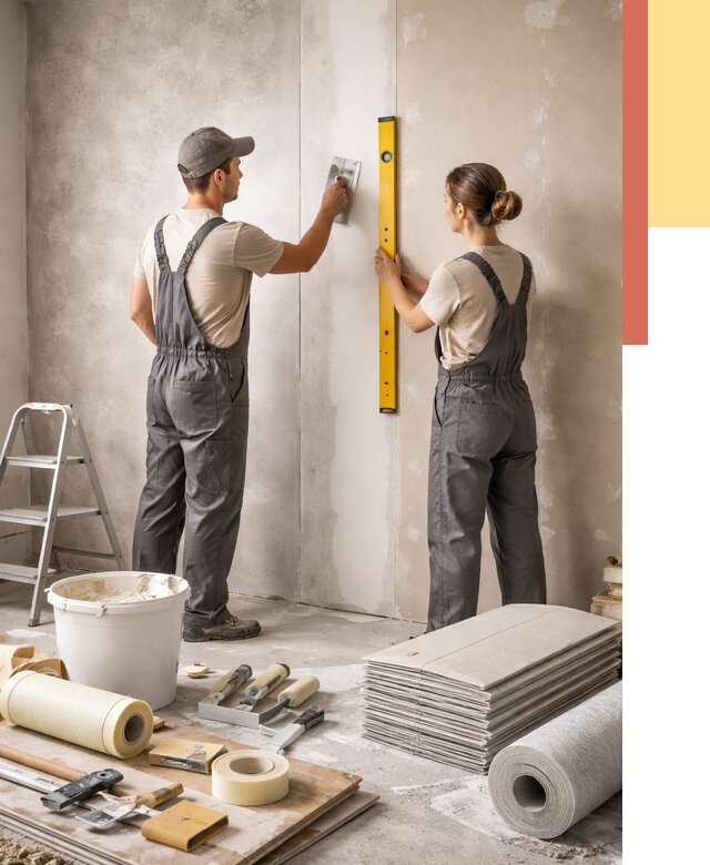 Отделка стен в Черногорске от 1531 руб/м² — недорого, быстро, под ключ | ОТДЕЛОЧНИК-Чрн