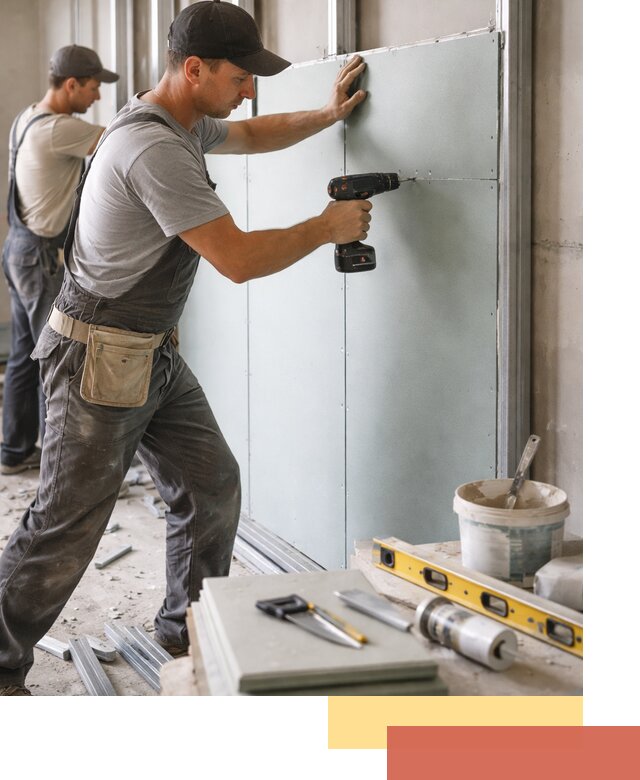 Кладка влагостойких перегородок ПГП в Черногорске