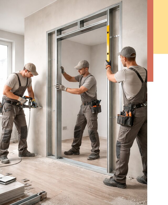 Устройство дверного проема в перегородке в Черногорске от 4593 руб. под ключ | ОТДЕЛОЧНИК-Чрн